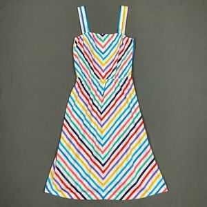 Vintage Rainbow Chevron Summer Dress 💫